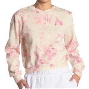 AFRM Women's Size L, 2X, Cream Pink, Blush Tie Dye Pullover Sweatshirt, NWT